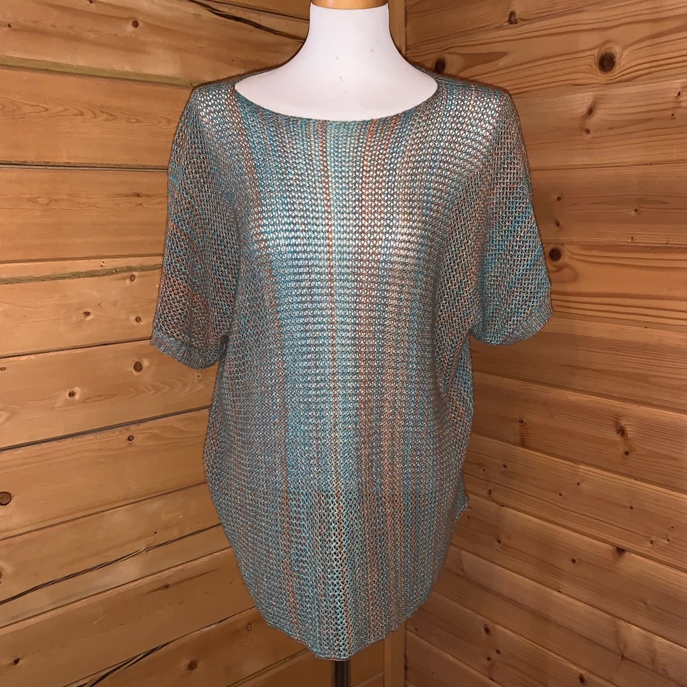 Two One Two Sheer Knit Blouse